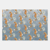 シーホースアンダーザ深いブルーシー ラッピングペーパーシート (正面3)