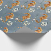 シーホースアンダーザ深いブルーシー ラッピングペーパー (角)