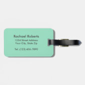 シーホースオンシーフオムグリーンストライプズ ラゲッジタグ (裏面横)