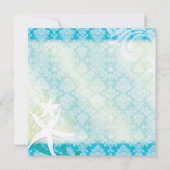 シーホースカップル宝石ダマスクビーチ結婚式 招待状 (裏面)