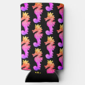 シーホースカラフルセパーソナライズされたッツァークーラーボックス スリム缶クーラー (裏面)