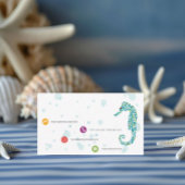 シーホースカラフルドット抽象芸術イラストレーションアート 名刺