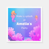 シーホースカラフルパーティー スタンダードカクテルナプキン (正面)