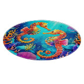 シーホースカラフルペアデザイン カッティングボード (角)