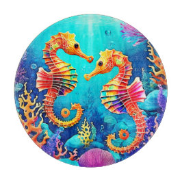 シーホースカラフルペアデザイン カッティングボード