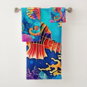 シーホースカラフルペアデザイン バスタオルセット (インサイチュ)