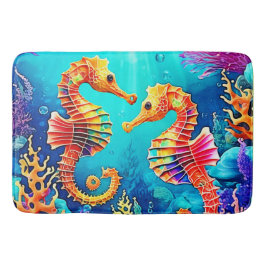 シーホースカラフルペアデザイン バスマット