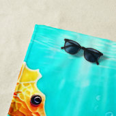 シーホースカラフルペアデザイン ビーチタオル (インサイチュ)