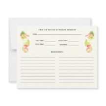 シーホースカラフル海ファミリーレシピカード