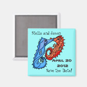 シーホースキスは日付を保存 マグネット (正面/裏面)