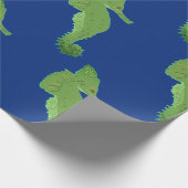 シーホースグリーンシーホースラピン紙 ラッピングペーパー (角)