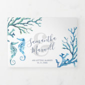 シーホースコースタルトリフォールド結婚式招待状 三つ折り招待状 (カバー)