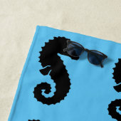 シーホースシルエットビーチタオル ビーチタオル (インサイチュ)