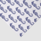 シーホースシルエットビーチテーマ – 青 薄葉紙 (詳細)