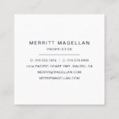 シーホーススターフィッシュシーシェルズコースタルリーススクエア スクエア名刺 (裏面)