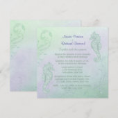 シーホーススパークル結婚式招待状 招待状 (正面/裏面)