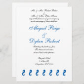 「シーホースセレニティ」結婚式招待状 招待状 (正面/裏面)