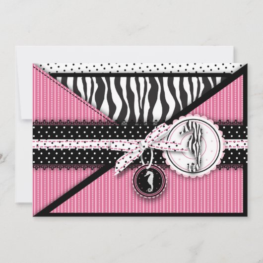 シーホースセンセーションベビーシャワー招待状 招待状 (正面)