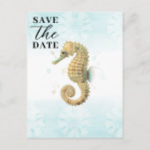 シーホースティール（緑がかった色）と金ゴールド水の色日付を保存 案内ポストカード (正面)