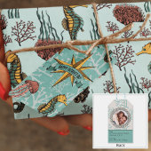 シーホースティール（緑がかった色）海アニマル航海のスター ギフトタグ