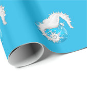 シーホーストロピカルブルークリスマスラッピング紙 ラッピングペーパー (ロールコーナー)