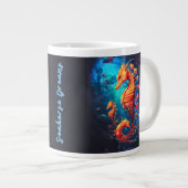 シーホースドリームスサーレアル異世界海洋生物 ジャンボコーヒーマグカップ (正面右)