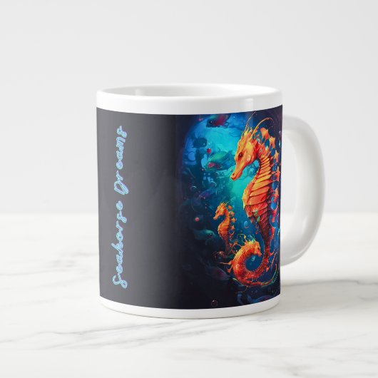 シーホースドリームスサーレアル異世界海洋生物 ジャンボコーヒーマグカップ (正面右)