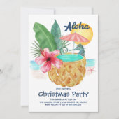 シーホースパイナップルプールトロピカルクリスマスパーティー 招待状 (正面)