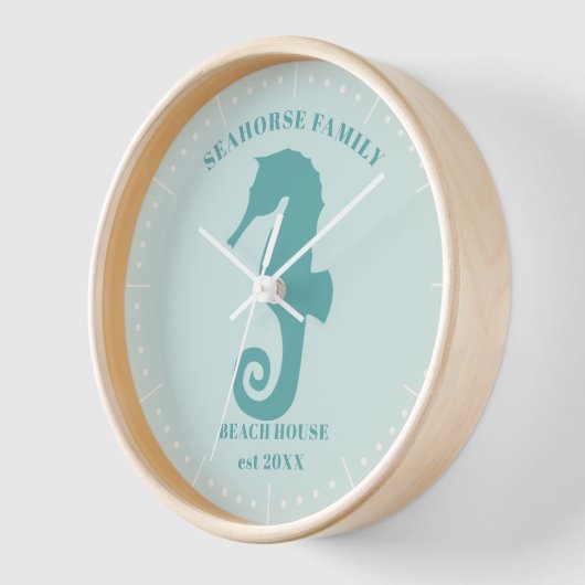 シーホースビーチハウスイヤーエストウォールクロック 壁時計 (傾斜)