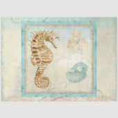 シーホースビーチ水彩エフエマデコップアート 薄葉紙 (正面)