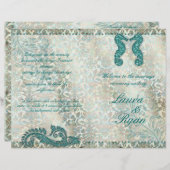 シーホースビーチ結婚式プログラムフライヤー (正面/裏面)