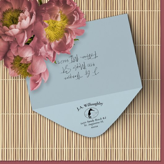 シーホースファミリーネーム差出人住所 ラバースタンプ