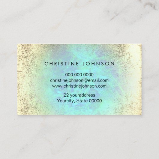 シーホースフェイクグリッターロゴ 名刺 (裏面)