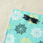 シーホースフラワーズアクアビーチタオル ビーチタオル (インサイチュ)