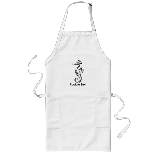 シーホースブラック ロングエプロン (正面)