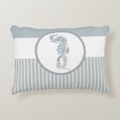 シーホースブルークラシック航海のエレガント アクセントクッション (正面)