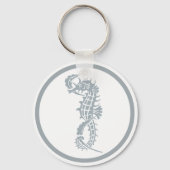 シーホースブルークラシック航海のエレガント キーホルダー (正面)