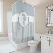 シーホースブルークラシック航海のエレガント シャワーカーテン (インサイチュ)