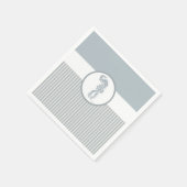 シーホースブルークラシック航海のエレガント スタンダードカクテルナプキン (角)