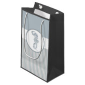 シーホースブルークラシック航海のエレガント スモールペーパーバッグ (正面アングル)