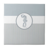 シーホースブルークラシック航海のエレガント タイル (正面)