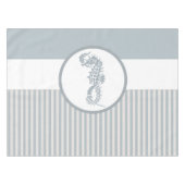 シーホースブルークラシック航海のエレガント テーブルクロス (正面(横))