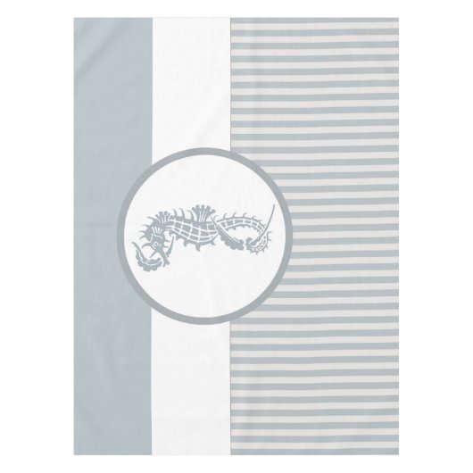 シーホースブルークラシック航海のエレガント テーブルクロス (正面)