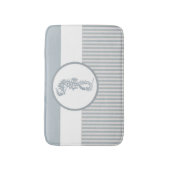 シーホースブルークラシック航海のエレガント バスマット (正面縦)