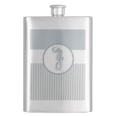 シーホースブルークラシック航海のエレガント フラスク (正面)