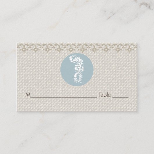 シーホースブルークラシック航海のエレガント プレイスカード (正面)