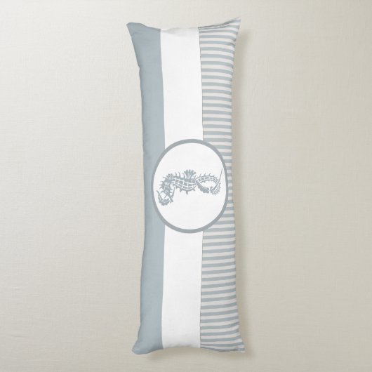 シーホースブルークラシック航海のエレガント ボディピロー (裏面 (縦))