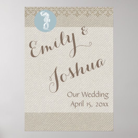 シーホースブルークラシック航海のエレガント ポスター (正面)