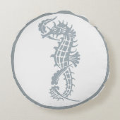 シーホースブルークラシック航海のエレガント ラウンドクッション (裏面)