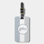 シーホースブルークラシック航海のエレガント ラゲッジタグ (正面縦)